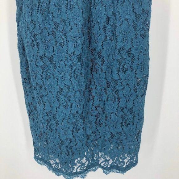 SOLD - Babaton Tobias teal lace dress size 8 - Picture 6 of 16
